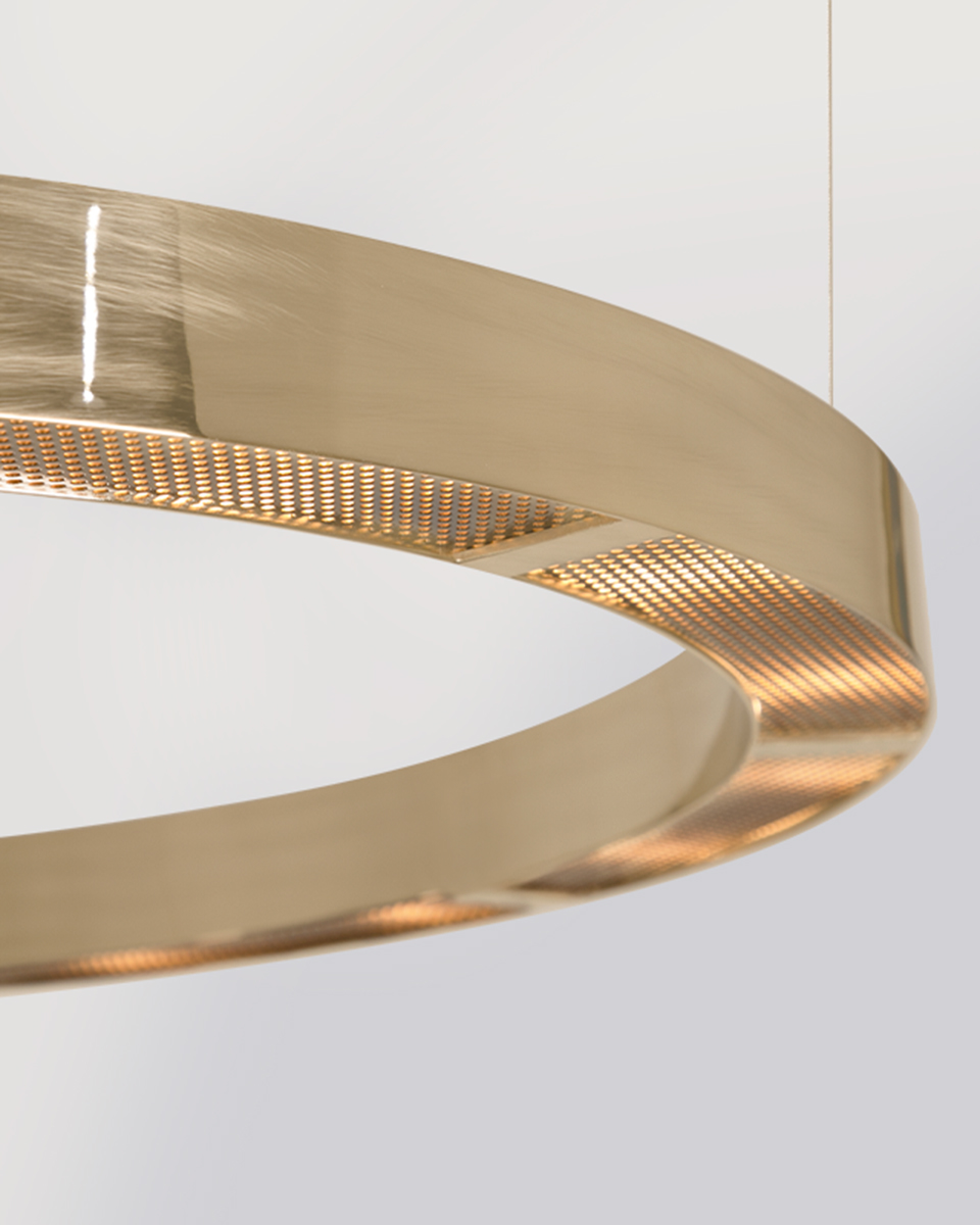 Metis suspension brushed gold matte finish