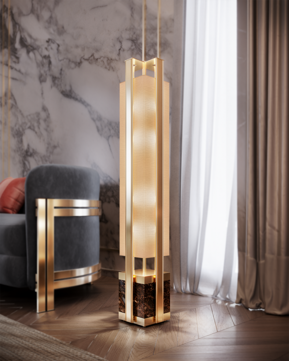 Modern column floor sales lamp