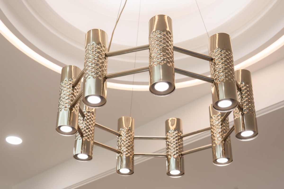 Madison Suspension by Castro Lighting providing warm ambient light