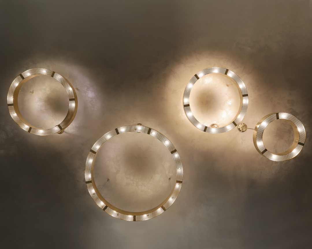 Luxury showroom interior in Kyiv, Ukraine, featuring Castro Lighting at Brunello Interior Boutique.